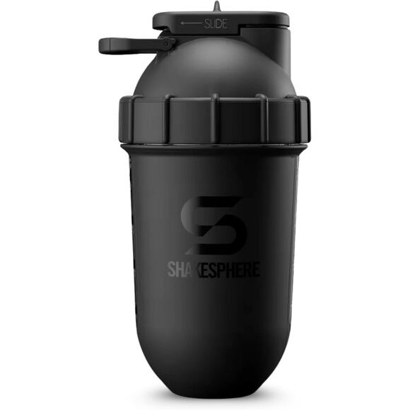 NWT SHAKESPHERE 24oz Protein Shaker Bottle BPA-Free, Leak Proof, Matte Black - Picture 1 of 7
